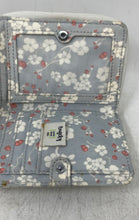 Load image into Gallery viewer, Kipling Womens Gray Floral Credit Card Slot Magnetic Zip-Around Wallet
