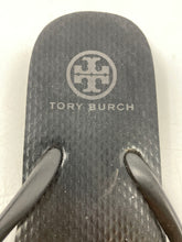 Load image into Gallery viewer, Authentic Tory Burch Womens Black Double-T Logo Slip-On Flip Flop Sandals Sz 6/7
