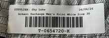 Load image into Gallery viewer, Armani Exchange Mens White Black Geometric Print Pockets Chino Shorts Size 36
