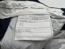 Load image into Gallery viewer, Authentic Dolce &amp; Gabbana Mens Blue White Striped Dress Pants Size EUR 46

