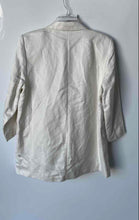 Load image into Gallery viewer, H&amp;M Womens White 3/4 Sleeve Pockets Notched Lapel Open Front Blazer Sz M W/Tags
