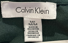 Load image into Gallery viewer, Calvin Klein Womens Green Long Sleeve Collared Button-Up Shirt Size Medium

