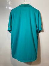 Load image into Gallery viewer, Nike Mens Aqua Printed Miami Dolphins Short Sleeve Collared NFL Polo Shirt Sz L
