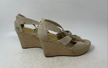 Load image into Gallery viewer, Michael Kors Womens Damita Beige High Wedge Heel Espadrille Sandals Size 8.5
