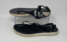 Load image into Gallery viewer, Guess Womens White Black Open Toe Adjustable Strap Thong Sandals Size 8M

