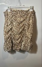 Load image into Gallery viewer, Express Womens Multicolor Animal Print Side Zip Ruffle Mini Skirt Size 14
