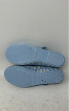 Load image into Gallery viewer, Mini Melissa Girls Dora Blue Leather Closed Toe Buckle Mary Jane Flats Size 3
