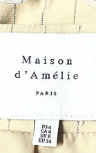 Load image into Gallery viewer, Maison d'Amélie Paris Womens Beige Stripe 2 Piece Vest And Skirt Set Size 4
