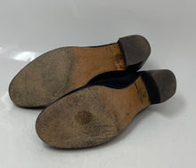 Load image into Gallery viewer, Authentic Salvatore Ferragamo Womens Black Suede Block Loafer Heels Size 5.5
