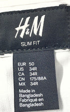 Load image into Gallery viewer, H&amp;M Mens Gray Flat Front Slash Pockets Slim Fit Straight Leg Dress Pants Sz 34R
