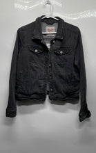 Load image into Gallery viewer, Mossimo Supply Co. Womens Black Long Sleeve Button Front Denim Jacket Size Large
