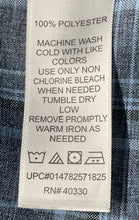 Load image into Gallery viewer, Haggar Mens Blue Plaid Short Sleeve Collared Button-Up Shirt Size XXL
