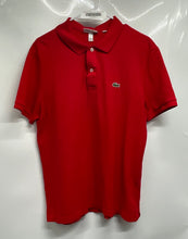 Load image into Gallery viewer, Lacoste Mens Red Green Cotton Slim Fit Short Sleeve Collared Polo Shirt Size XL
