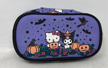 Load image into Gallery viewer, Sanrio Womens Purple Hello Kitty &amp; Kuromi Halloween Travel Makeup Pouch Bag
