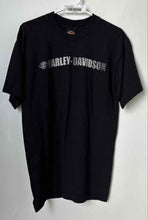 Load image into Gallery viewer, Harley-Davidson Mens Black Cotton Short Sleeve Crew Neck Graphic T-Shirt Size L

