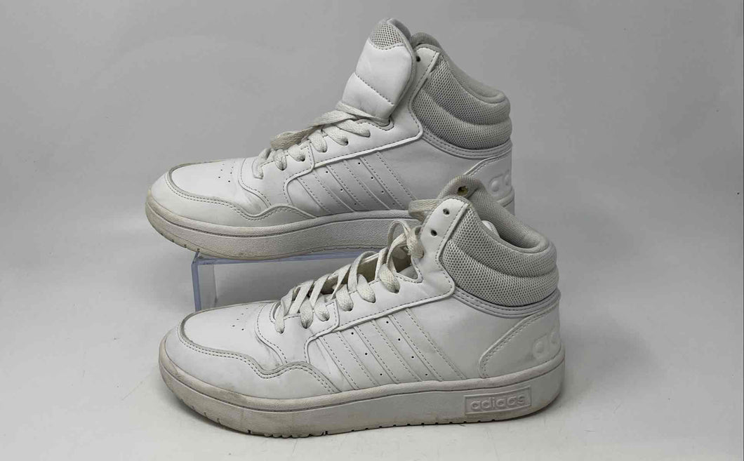Adidas Womens Hoops 3.0 Mid GW5457 White Lace-Up Sneaker Shoes Size 6.5