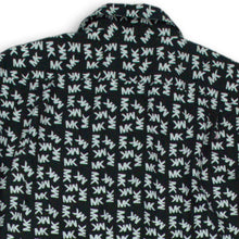 Load image into Gallery viewer, Michael Kors Mens Black White Short Sleeve Spread Collar Button-Up Shirt Size M

