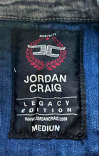 Load image into Gallery viewer, Jordan Craig Mens Blue Denim Jeans Long Sleeve Button Front Jacket Size Medium
