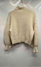 Load image into Gallery viewer, Express Womens Beige Balloon Sleeve Turtleneck Ribbed Hem Pullover Sweater Sz XS
