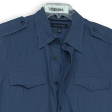 Load image into Gallery viewer, Tommy Hilfiger Mens Blue Button-Up Shirt Size M
