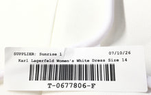 Load image into Gallery viewer, Karl Lagerfeld Paris Womens White Back Zip Maxi Dress Size 14 With Tag
