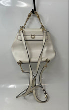 Load image into Gallery viewer, Michael Kors Womens White And Gold-Tone Cool Chain Strap Mini Backpack
