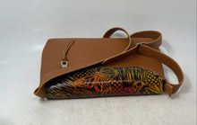 Load image into Gallery viewer, Flor De Loto Womens Brown Butterfly And Floral Print Turn Lock Flap Shoulder Bag
