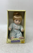Load image into Gallery viewer, Victorian Beauty Blonde Hair Green Eyes Collectible Porcelain Baby Doll In Box
