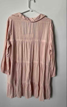 Load image into Gallery viewer, Zara Womens Pink Woven V-Neck Collared Button Front Mini Dress Size Large
