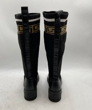 Load image into Gallery viewer, J&amp;L Womens Black Leather Pull-On Round Toe Knee High Boots Size EUR 36
