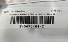 Load image into Gallery viewer, Express Womens White Long Sleeve Boyfriend Portofino Button-Up Shirt Size M
