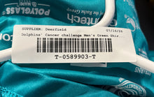 Load image into Gallery viewer, Mens Green Short Sleeve Miami Dolphins Cancer Challenge Pullover T-Shirt Size L
