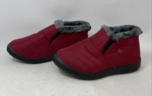 Load image into Gallery viewer, BJ Womens Burgundy Round Toe Slip-On Ankle Winter Snow Boots Size EUR 41
