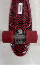 Load image into Gallery viewer, MoBoard Black Red Zebra Print Graphic Design Plastic Cruiser Complete Skateboard

