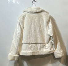 Load image into Gallery viewer, Nine West Womens White Long Sleeve Fur Trim Full-Zip Motorcycle Jacket Size XXL
