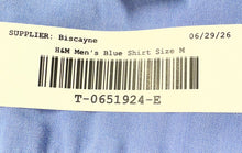 Load image into Gallery viewer, H&amp;M Mens Blue Cotton Long Sleeve Collared Button-Up Shirt Size Medium
