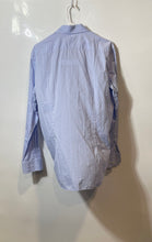 Load image into Gallery viewer, Massimo Dutti Mens Blue Cotton Spread Collar Long Sleeve Dress Shirt Size 16

