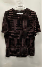 Load image into Gallery viewer, Express Mens Brown Black Geometric Cotton Short Sleeve Relaxed Fit T-Shirt Sz M
