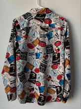 Load image into Gallery viewer, Karl Lagerfeld Womens Multicolor Collared Short Sleeve Button-Up Shirt Size L
