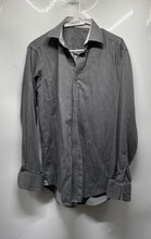 Load image into Gallery viewer, Bugatchi Mens Gray Cotton Long Sleeve Regular Fit Dress Shirt Size 14 1/2-37
