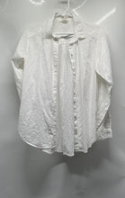 Load image into Gallery viewer, H&amp;M Womens White Cotton Long Sleeve Collared Button-Up Shirt Size 4
