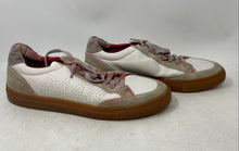Load image into Gallery viewer, P448 Mens Soho White Gray Leather Lace-Up Low Top Sneaker Shoes Size EUR 44
