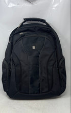 Load image into Gallery viewer, Level8 Mens Black Adjustable Strap Outer Pocket Zip-Around Lined Laptop Backpack
