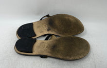Load image into Gallery viewer, Michael Kors Womens Black Logo Emblem T-Strap Flat Thong Sandals Size 7M

