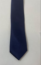 Load image into Gallery viewer, Perry Ellis Mens Dark Blue Keeper Loop Adjustable Formal Pointed Tie
