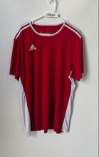 Load image into Gallery viewer, Adidas Mens Red White Climalite Short Sleeve Soccer Jersey T-Shirt Size 2XL
