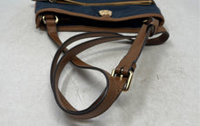 Load image into Gallery viewer, Michael Kors Womens Navy Blue &amp; Brown Pockets Adjustable Strap Crossbody Purse
