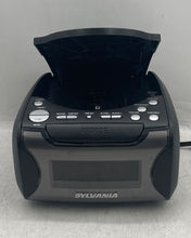 Load image into Gallery viewer, Sylvania Model SCR4986 Black USB Charger Proscan CD Clock Radio Untested

