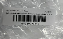 Load image into Gallery viewer, Authentic Salvatore Ferragamo Womens Black Leather Pump Heels Size 5B Damaged
