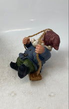 Load image into Gallery viewer, Multicolor Decorative Collectible Garden Gnome Sitting On Swing Figurine
